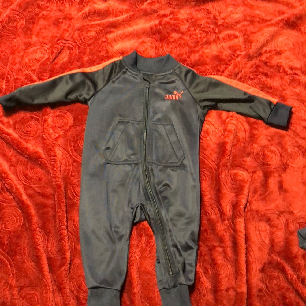 Puma jumpsuit navy and red